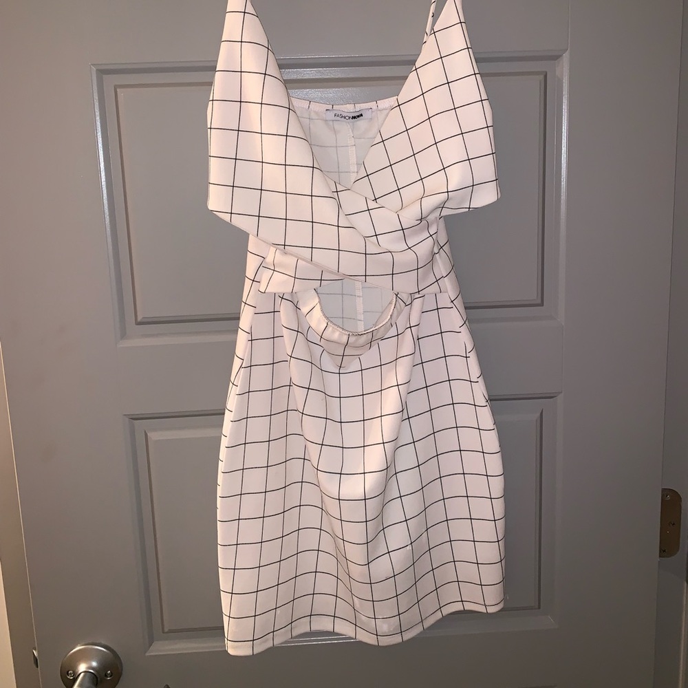 White cut out dress